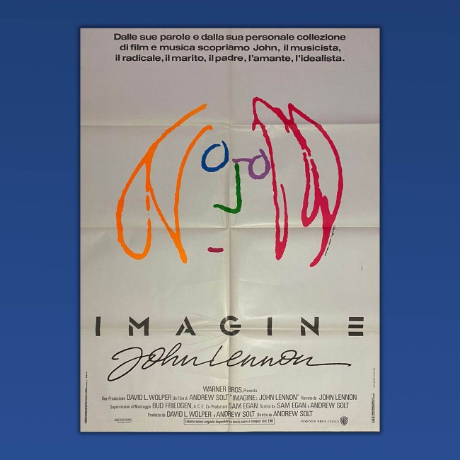 Poster Manifesto Originale Imagine John Lennon Yoko Ono 1988 100X140 CM