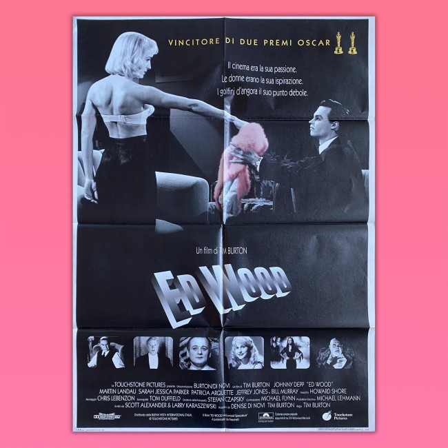 Manifesto 2F Ed Wood 1994 Tim Burton Johnny Depp 100X140 CM