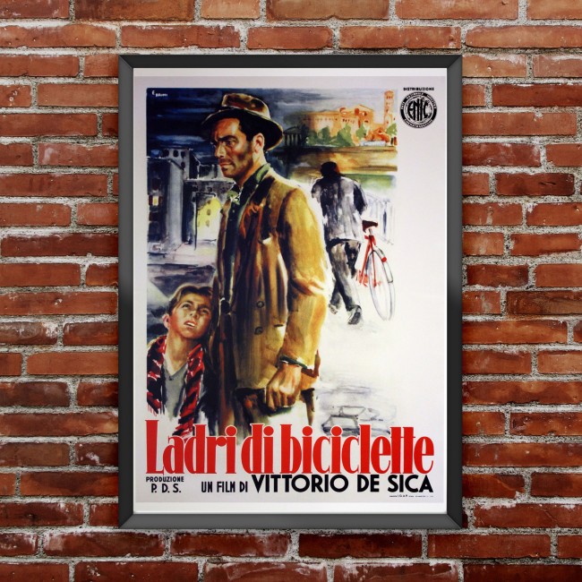 Film Poster Cinema Ladri Di Biciclette - Vittorio De Sica - 70x100 CM