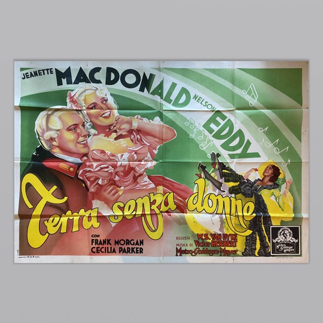 Poster 2 Manifesti Terra Senza Donne - Naughty Marietta - 1935