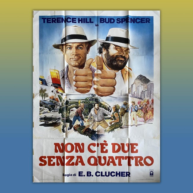 Manifesto 4F Non C'è Due Senza Quattro 1984 Bud Spencer Terence Hill ...