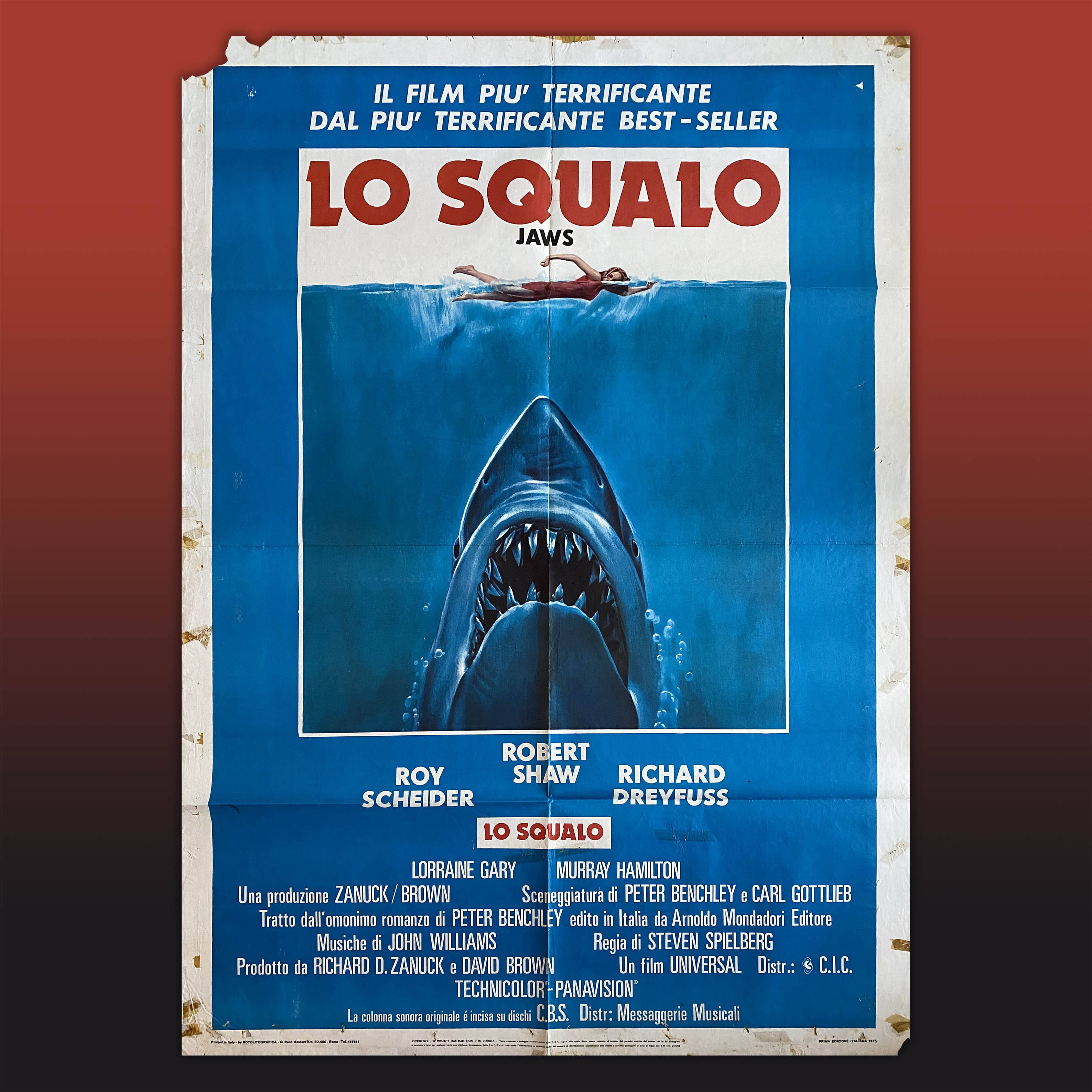 Manifesto 2F Lo Squalo - Jaws - 1975 - Steven Spielberg