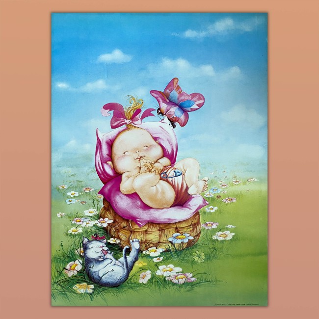 Lella Baby Poster Vintage Anni 90 Design Viotto - Ronco