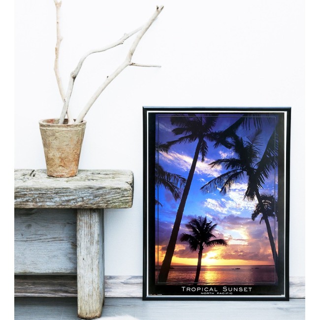 Tropical Sunset - Tramonto Tropicale - Poster Vintage - North Pacific