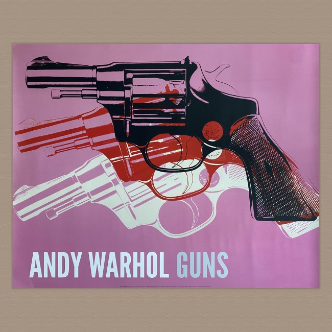 Poster Andy Warhol Guns Pop Art 75X90 CM