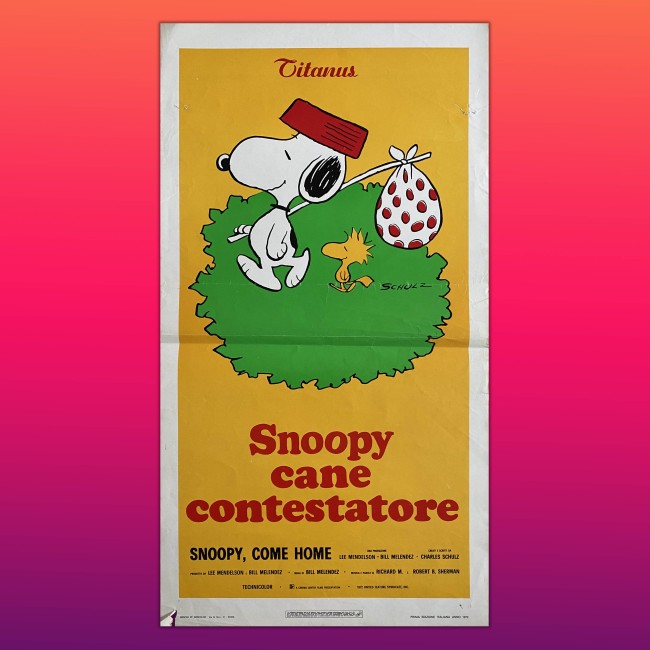 Locandina Snoopy Cane Contestatore Come Home - Schulz - 1972