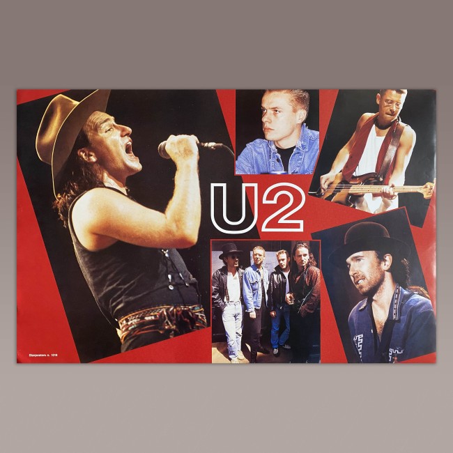 Poster Vintage U2 Bono Vox - Anni 90 - 98X66 CM