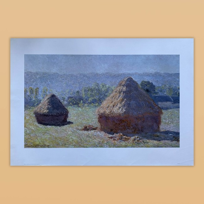 Poster Arte I Pagliai -Haystacks - Claude Monet - 60X80 CM