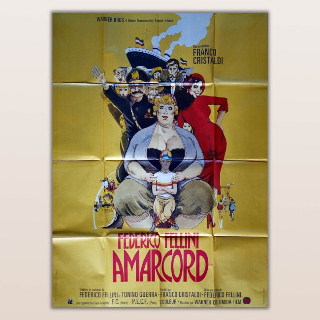 Poster Manifesto Originale Amarcord - Federico Fellini - 1973