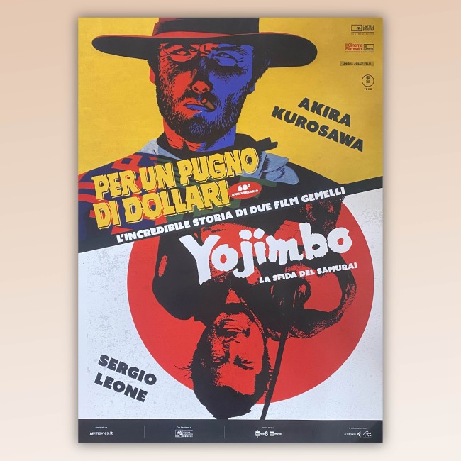 Poster Yojimbo - Per Un Pugno Di Dollari - Kurosawa - Leone