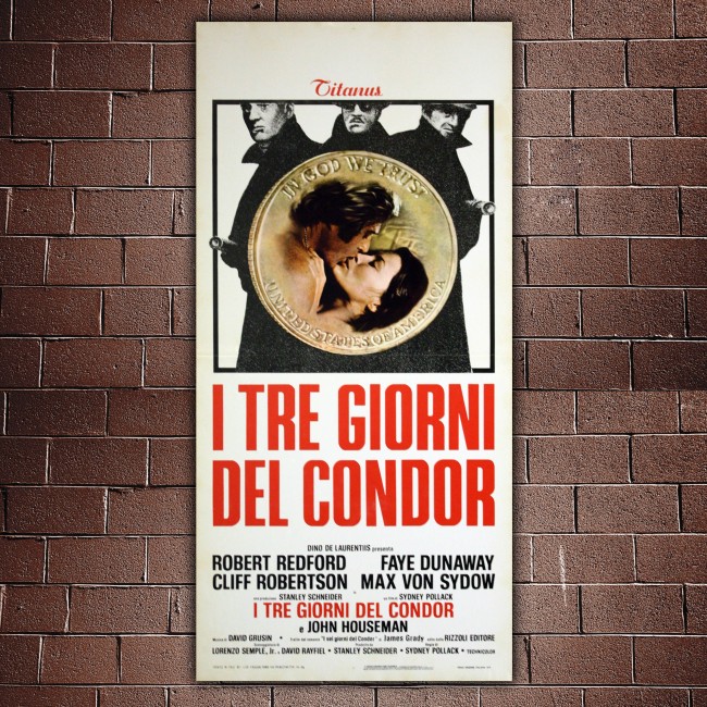 Original Film Poster Three Days of the Condor  - 33x70 CM