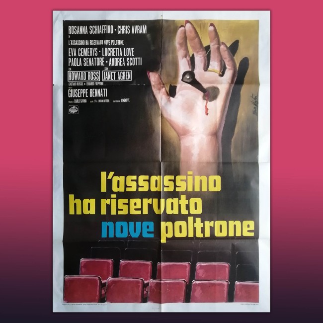 Manifesto Originale 2F L'assassino Ha Riservato Nove Poltrone 1974 - 100X140 CM