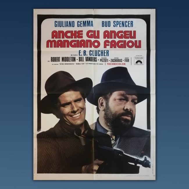 Manifesto 2F Anche Gli Angeli Mangiano Fagioli Bud Spencer Gemma 1973