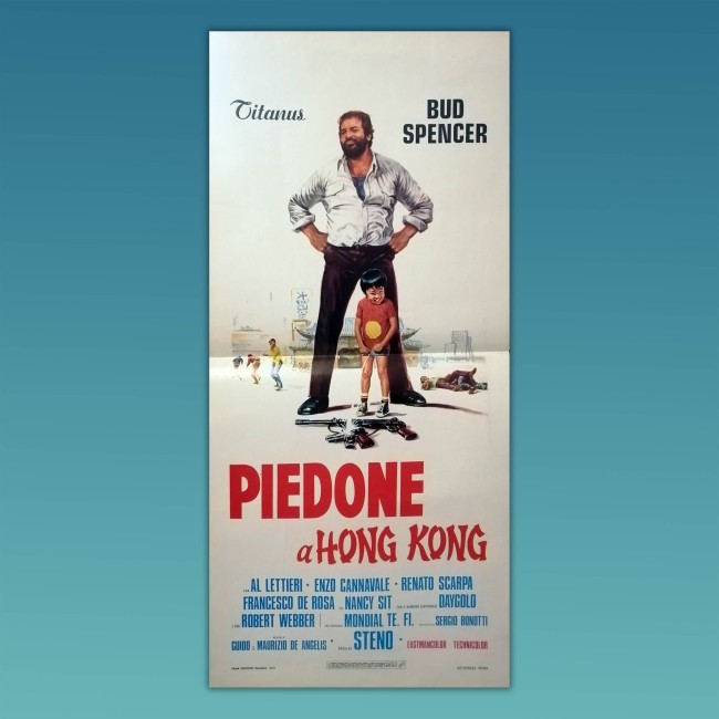 Poster Locandina Originale Piedone A Hong Kong Bud Spencer 1975