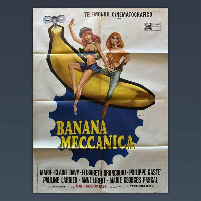 Manifesto 2F Banana Meccanica Les Bananes Mécaniques 1972 100X140