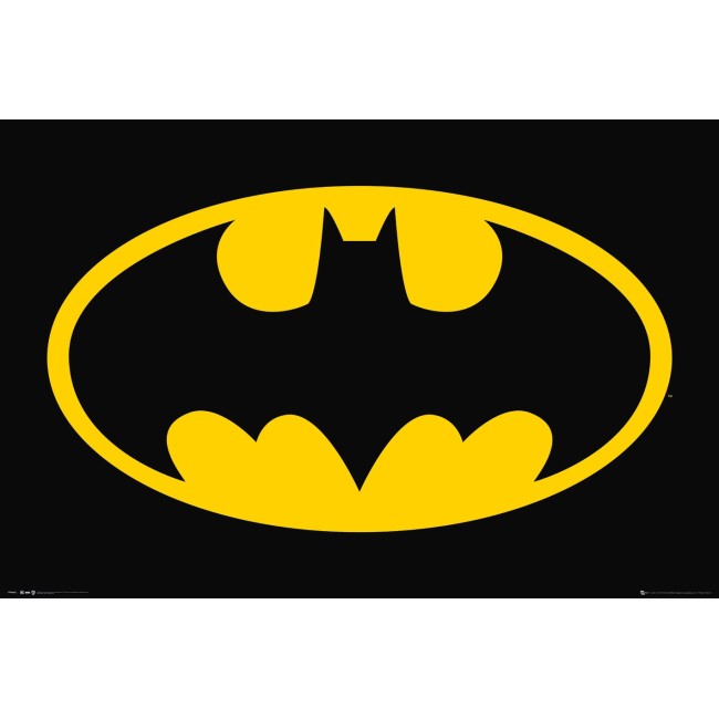 Poster Ufficiale Bat Symbol Batman Logo Nero E Giallo - 61X91,5 CM