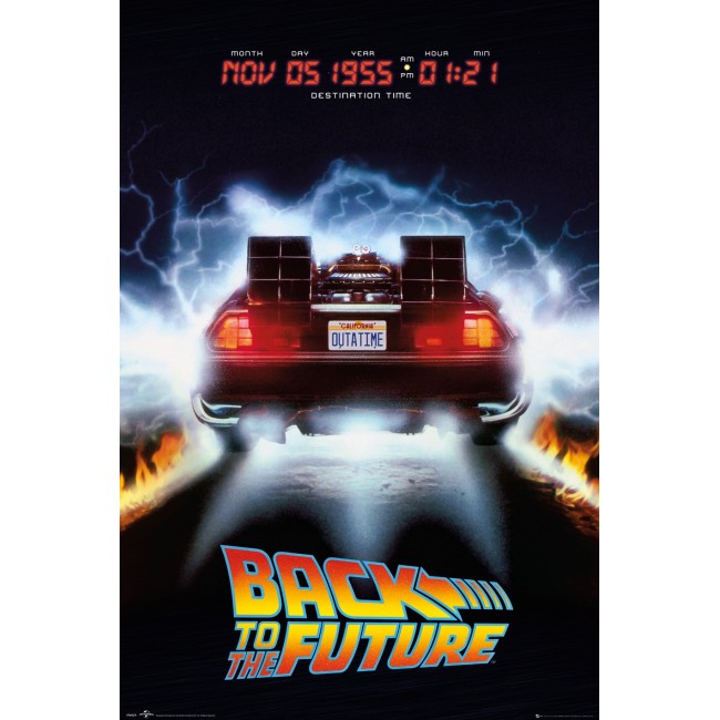 Manifesto Poster Ufficiale BACK TO THE FUTURE Ritorno Al Futuro Delorean 61X91,5