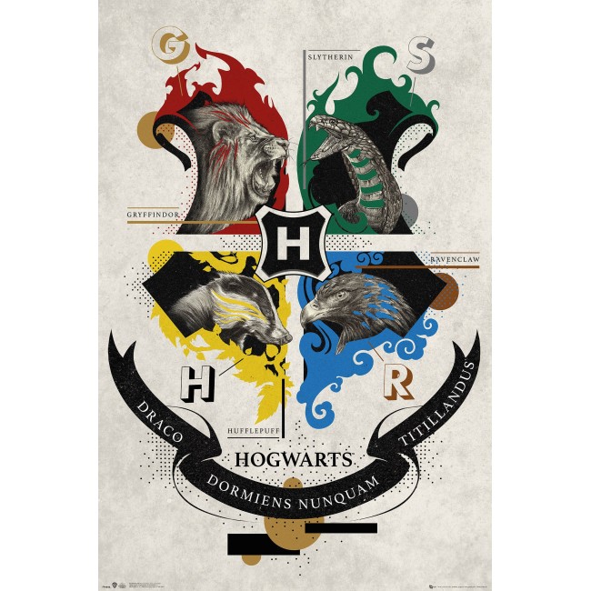 Poster Arte HARRY POTTER Animal Crest 61X91,5