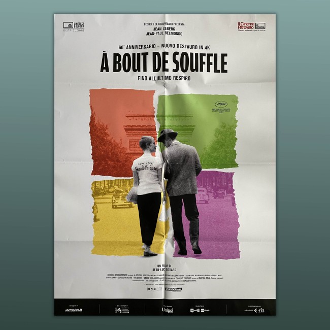 Poster Manifesto 2F About De Souffle - Fino All'Ultimo Respiro-  Jean Luc Godard - 100X140 CM