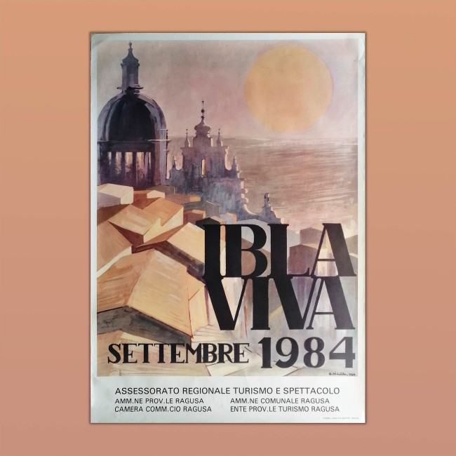 Poster Pubblicitario Ibla Viva Ragusa Sicilia Italy Sicily 70X100 CM